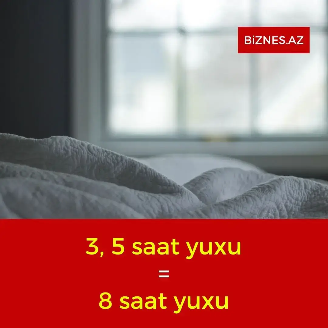 3,5 saat yuxu = 8 saat yuxu. #biznes #business #motivasiya #trend 