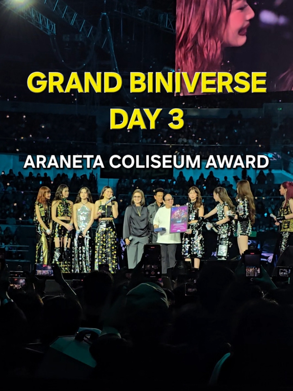 GRAND BINIVERSE DAY 3 - BINI got an award for a record breaking 3-day SOLD OUT show #bini #foryou #foryoupage #phhappenings #manilaconcert #grandbiniverse #