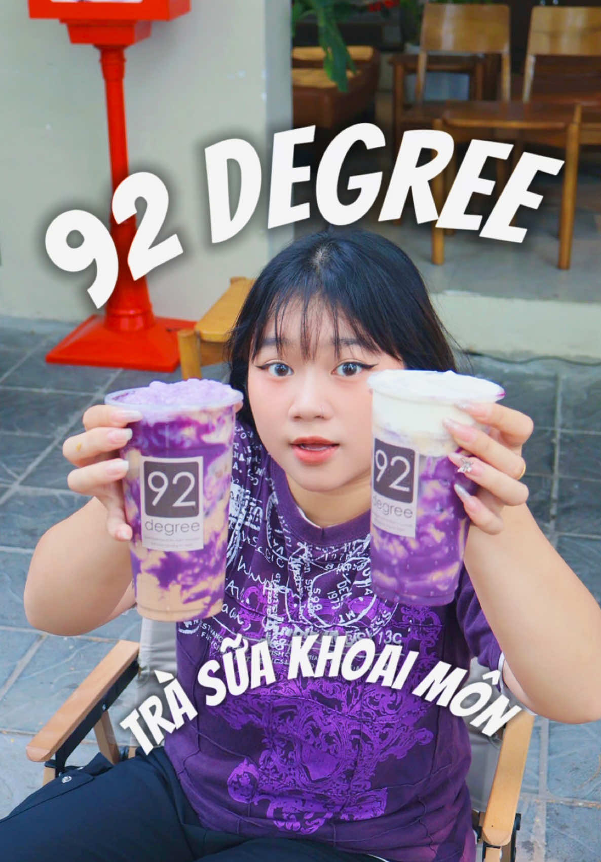 Trà sữa Khoai môn 92 Degree #ReviewAnNgon #AnCungTikTok #fyp 