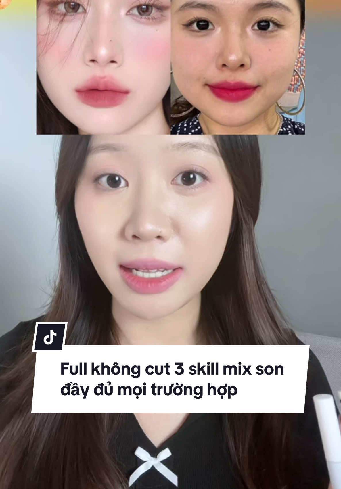 Video tổng hợp đầy đủ 3 skills mix son, đầy đủ mọi trường hợp ✨ #janehere #janehereofficial #makeup #makeuptutorial #LearnOnTikTok #makeupcanhan #thuvienmakeup 