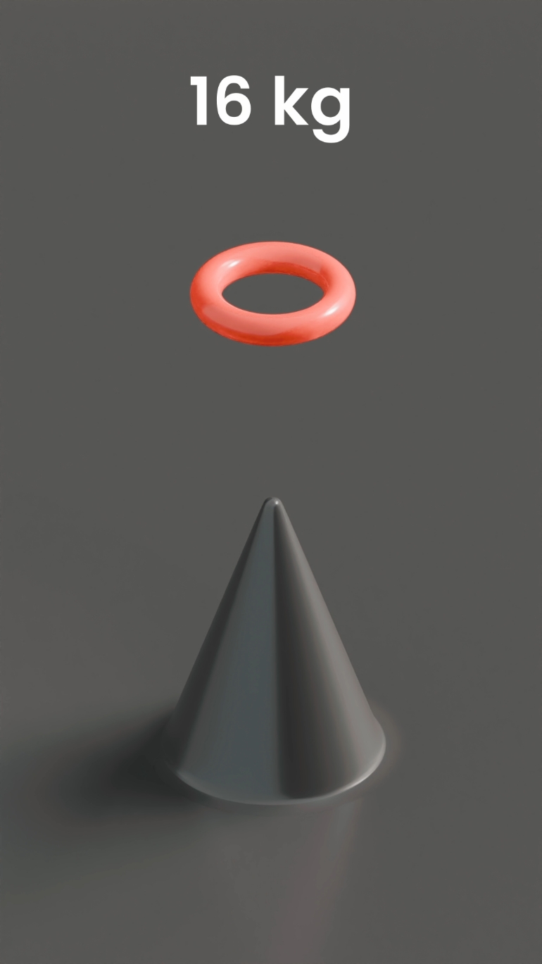 Rings at different weight #blenderanimation #blender3d #blenderphysics #3danimation #3dart #clothsimulation