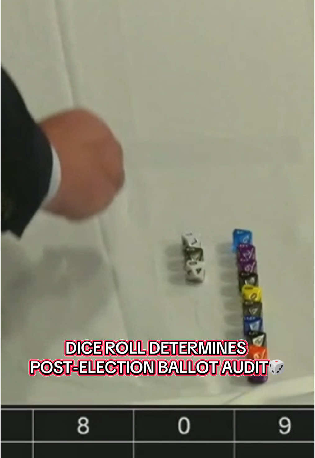 Pennsylvania Department of State rolled a 10-sided dice that would randomly determine which batches of ballots will be audited. This practice is referred to as 