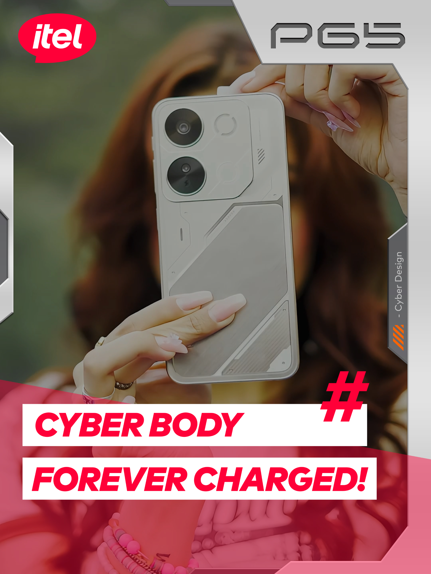 Fashionable, durable and packed with features! This is Itel P65 for you. ✨ #CyberMewithP65 #itelpakistan #itelP65 #newlaunch