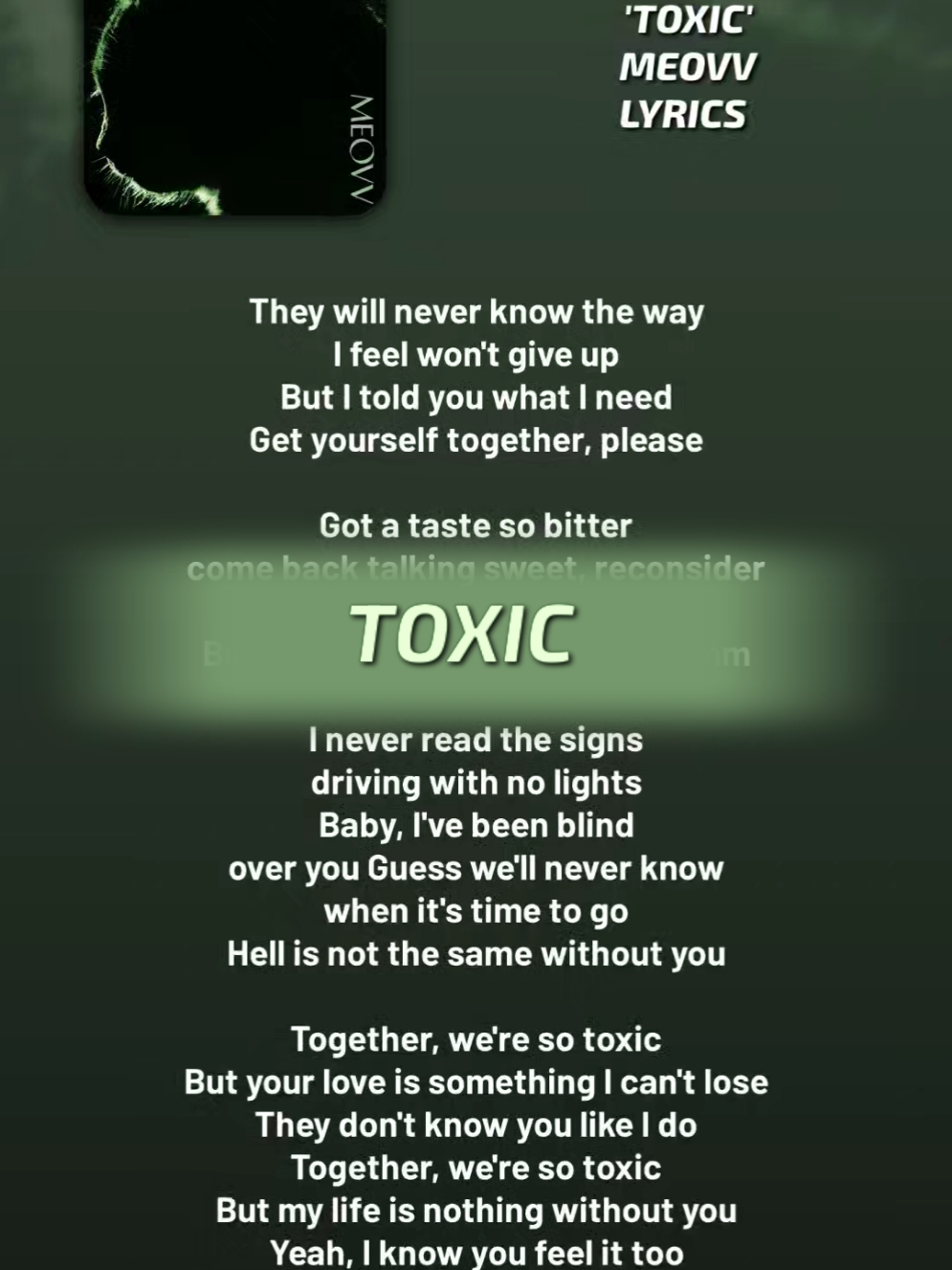 TOXIC, lyrics  #meovv #toxic 