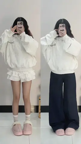 Hoodie zip không xù 👾 #fyp #xuhuong #viral #OOTD #reviewlamdep #outfit 