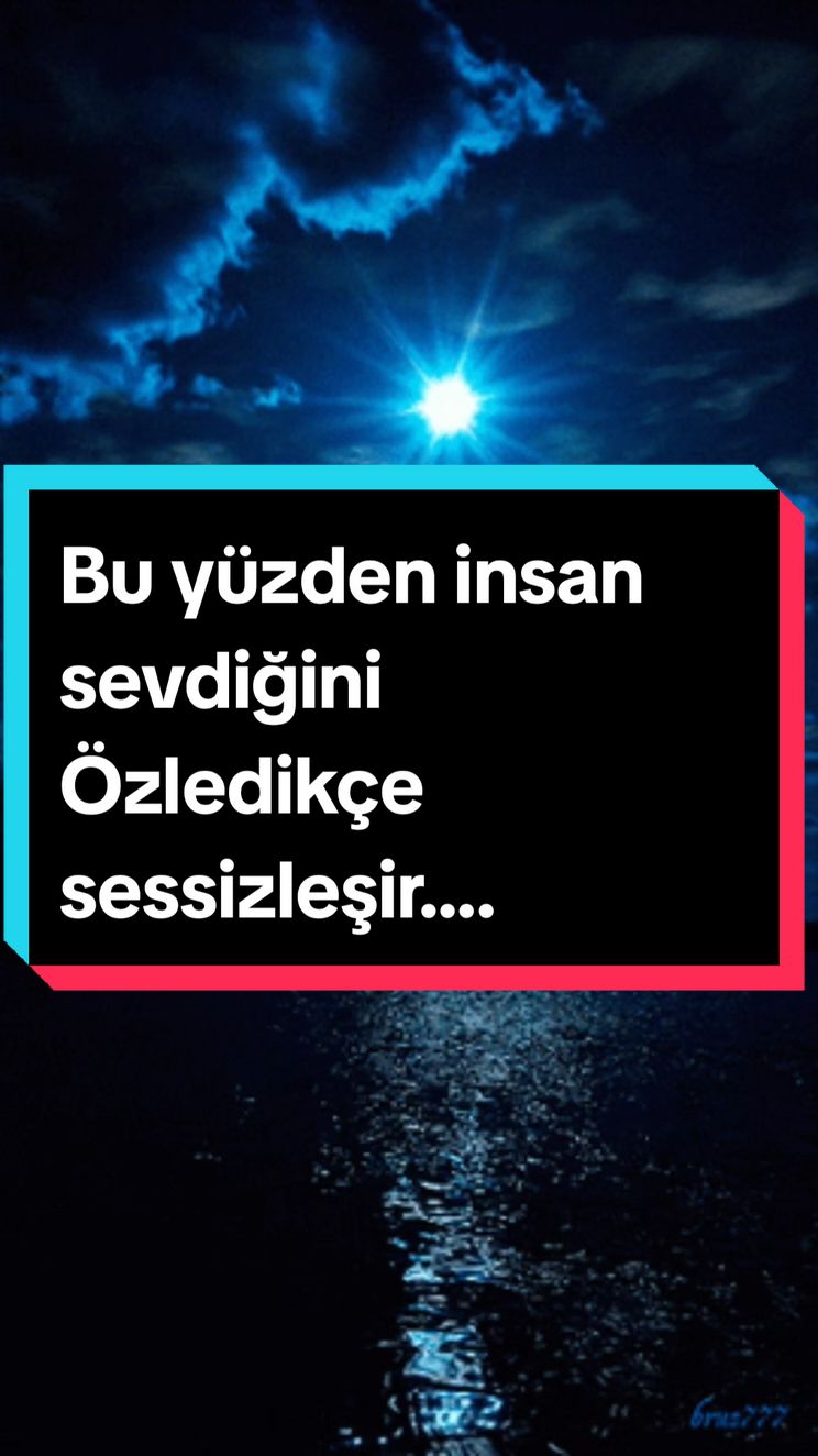 Bu yüzden insan sevdiğini  Özledikçe sessizleşir....