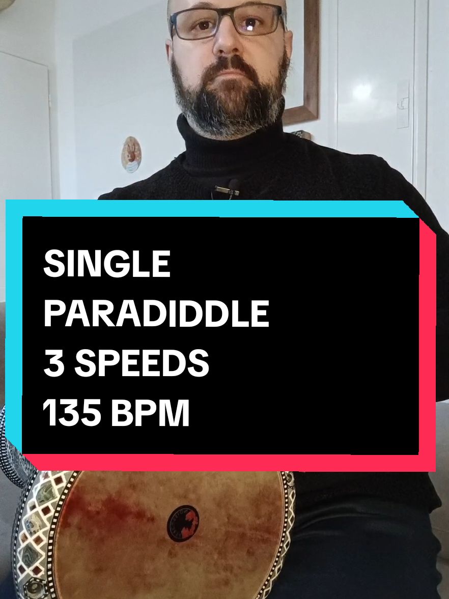 Single Paradiddle avec 3 vitesses à 135 Bpm. #musica #music #nicolasderolin 