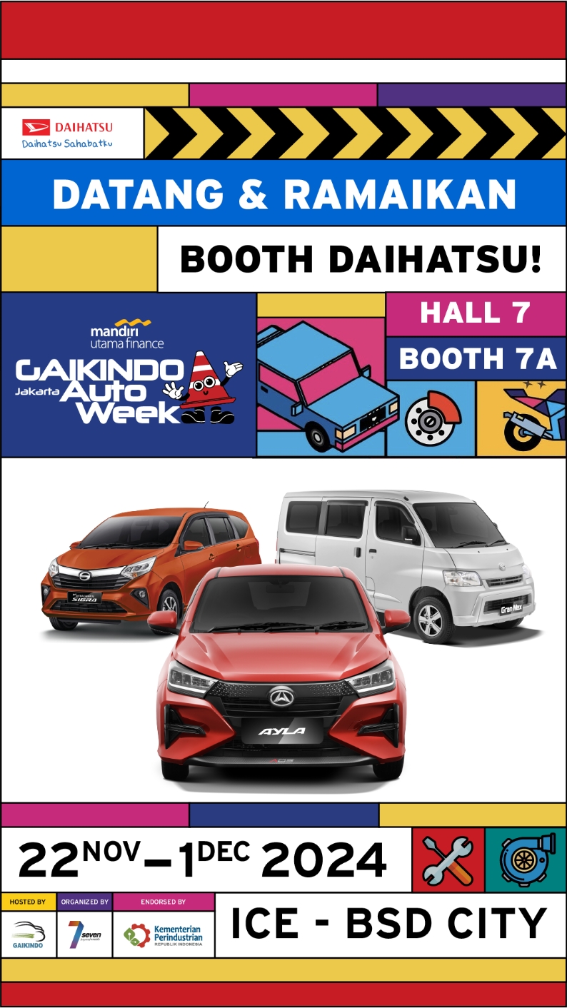 Halo Sahabat! Ingat nih, tiga hari lagi loh Daihatsu hadir dengan pilihan berbagai line-up keren di GAIKINDO JAKARTA AUTO WEEK di Hall 7, Booth 7A, ICE BSD! Catat tanggalnya ya, 22 November sampai dengan 01 Desember 2024  Daimin tunggu kehadirannya Sahabat! #GJAW #DaihatsuSahabatku