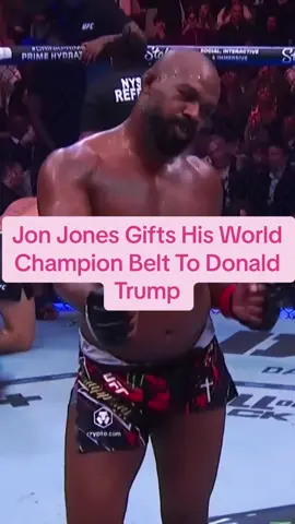 Jon Jones Gifts His World Champion Belt To Donald Trump! #ufc309 #jonjones #donaldtrump #joerogan #fyp 