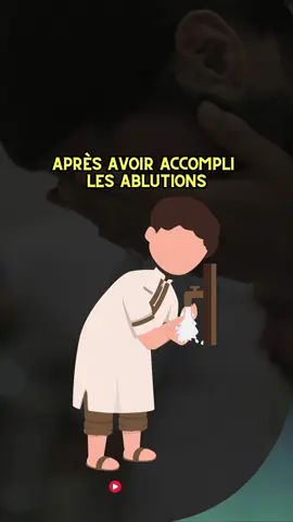 Après avoir accompli les ablutions, le Prophète Salla Allahu 'Alayhi Wassalam a dit : « Celui d’entre vous qui accomplit ses ablutions de la meilleure façon, puis dit :(Ach-hadou an lâ ilâha illa-Llâhou, wa anna Mouhammadan ‘abdouLlâhi wa rasoûlouh) “J’atteste qu’il n’y a de divinité digne d’adoration qu’Allah et que Mouhammad est le serviteur d’Allah et Son messager”, les huit portes du Paradis lui sont ouvertes et il entrera par celle qu’il désire. » (Rapporté par Mouslim). #islamic_video #ablutions 