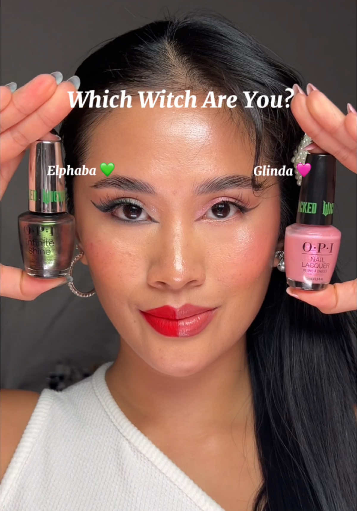 AD💚🩷 The Wicked movie is almost here! And to get in the mood @OPI - US has launched the best colours for your nalls. I used shade Ga- Linda and Ozmopolitan #OPIxWicked #Wickednails