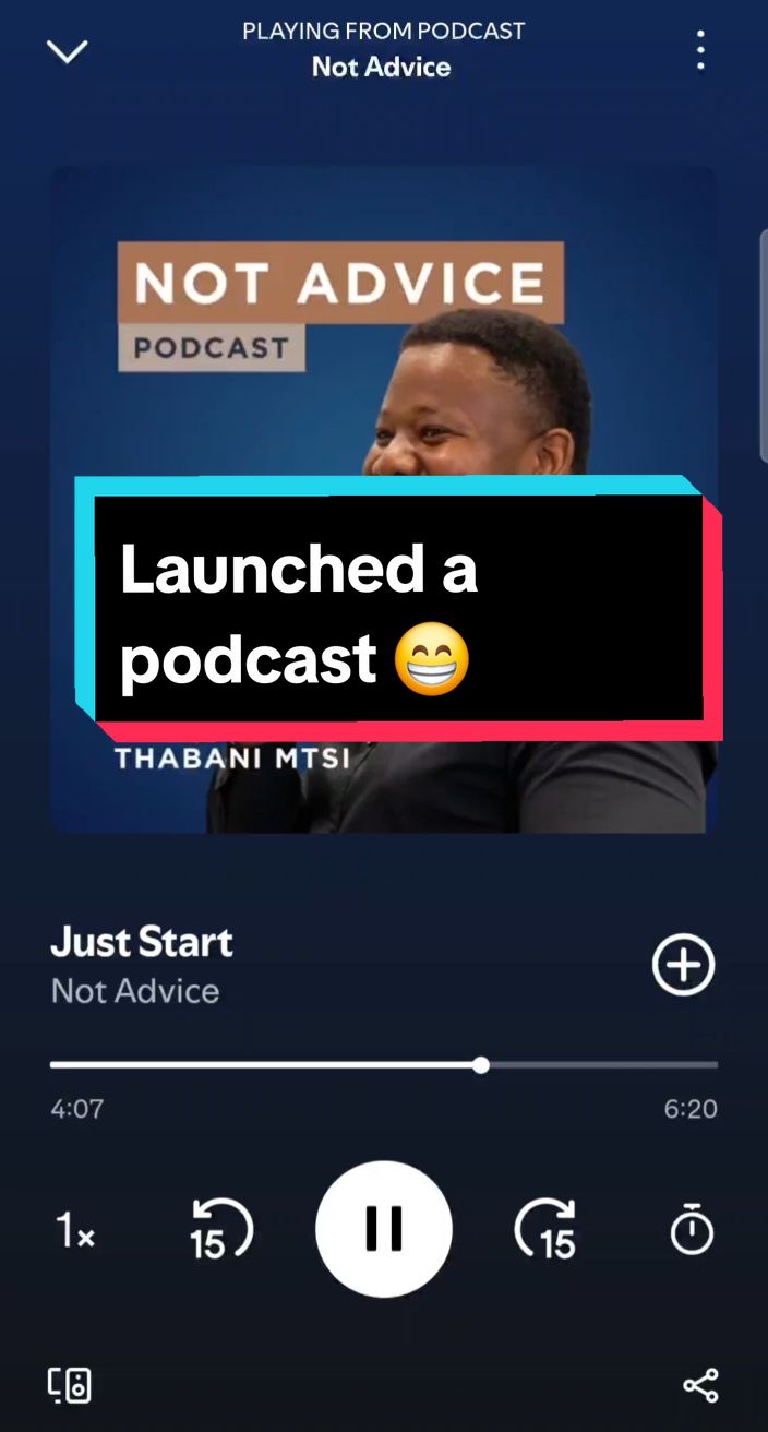 Replying to @only1bigyo  Check out my podcast on Spotify titled 'Not Advice' 😁 #thabanimtsi #notadvicepodcast #fyp 