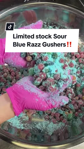 Here’s your reminder to grab our Sour Blue Razz Gushers‼️ #gushers #sour #candy #tiktokshop #yummy #fypシ 