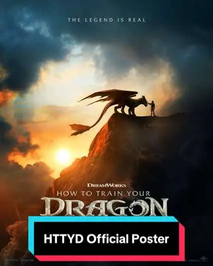 The legend is real. Check out the first official poster for the live-action #HowToTrainYourDragon - Coming to theaters June 13. #httyd #movietok #filmtok #hiccup #toothless #httydliveaction 