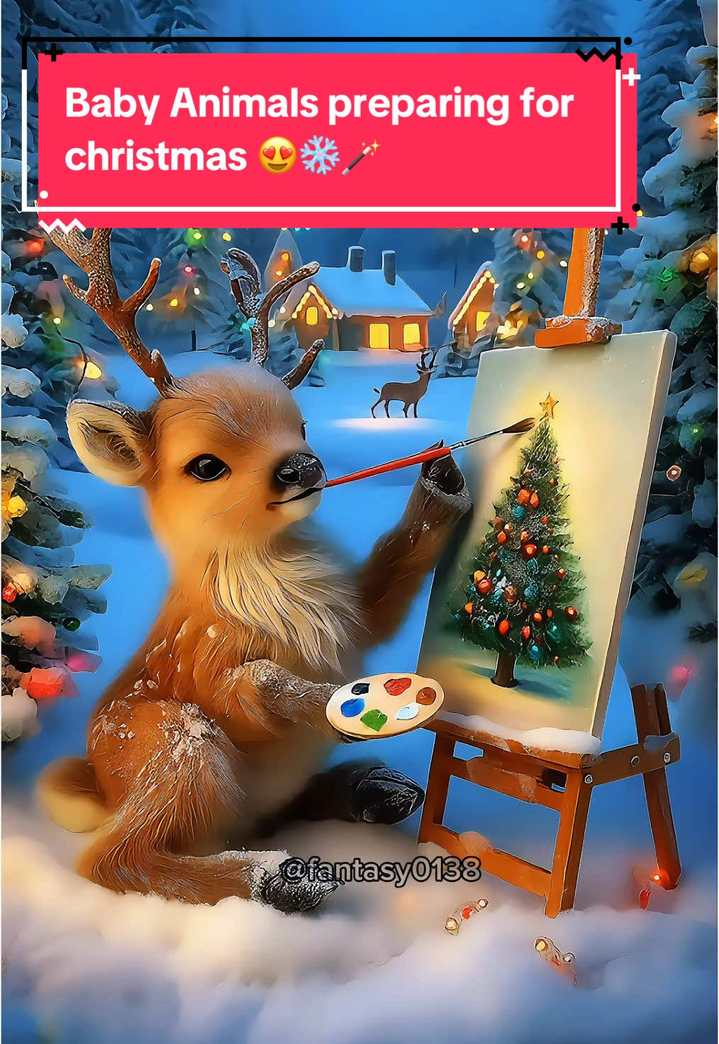 Baby Animals Preparing for Christmas ❄️🥰🪄#aiart #aianimation #christmas #wintervibes #babyanimals #funnyanimals #sephoraalışverişim 