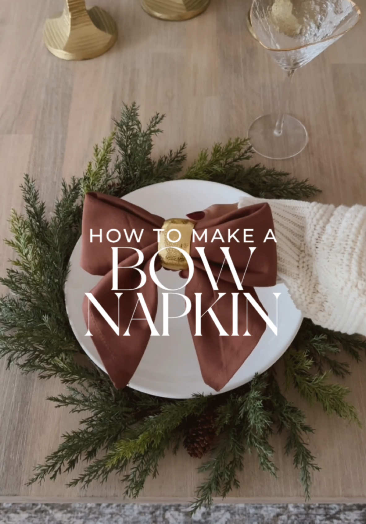 How to make a bow napkin 🤎 LINK BELOW TO SHOP It's no secret that bows are trending - this bow napkin adds the cutest touch to your Thanksgiving & holiday tables + it is so easy to do! save for later🎀 #amazonhome #amazonfinds #holidaytablescape #christmastable #foldinghacks #napkinfolding #napkinbow #bow #christmasdecor #christmastime #neutralchristmas #christmaspartyideas #holidayhostess #Itkhome #Itkholiday  