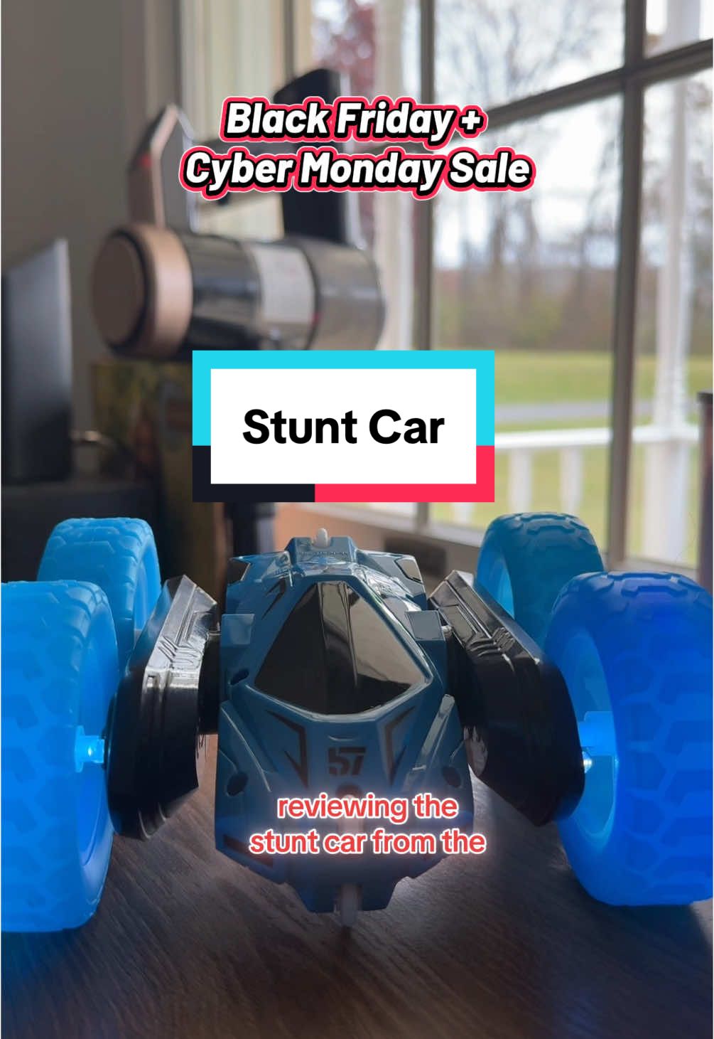 Great kids car toy! Currently on a black Friday and cyber Monday sell the stunt car comes in two different color options lights up when you turn it on and with the remote control. It going to entertain your kids for a long time. Go ahead and grab yours today in time for the holiday season #tiktokshopblackfriday #tiktokshopcybermonday #christmasgiftideas #christmasgift #cartoy #kidsgifts #toys 