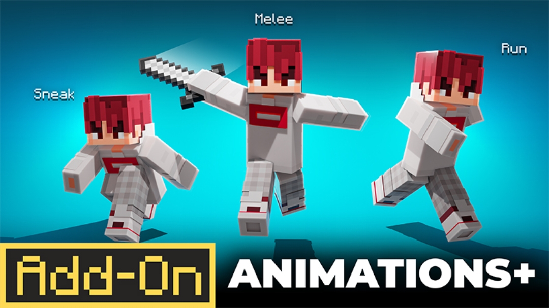 Animations+ Add-On #แอดออน #addon #มายคราฟ #Minecraft #mcpe #bedrock 