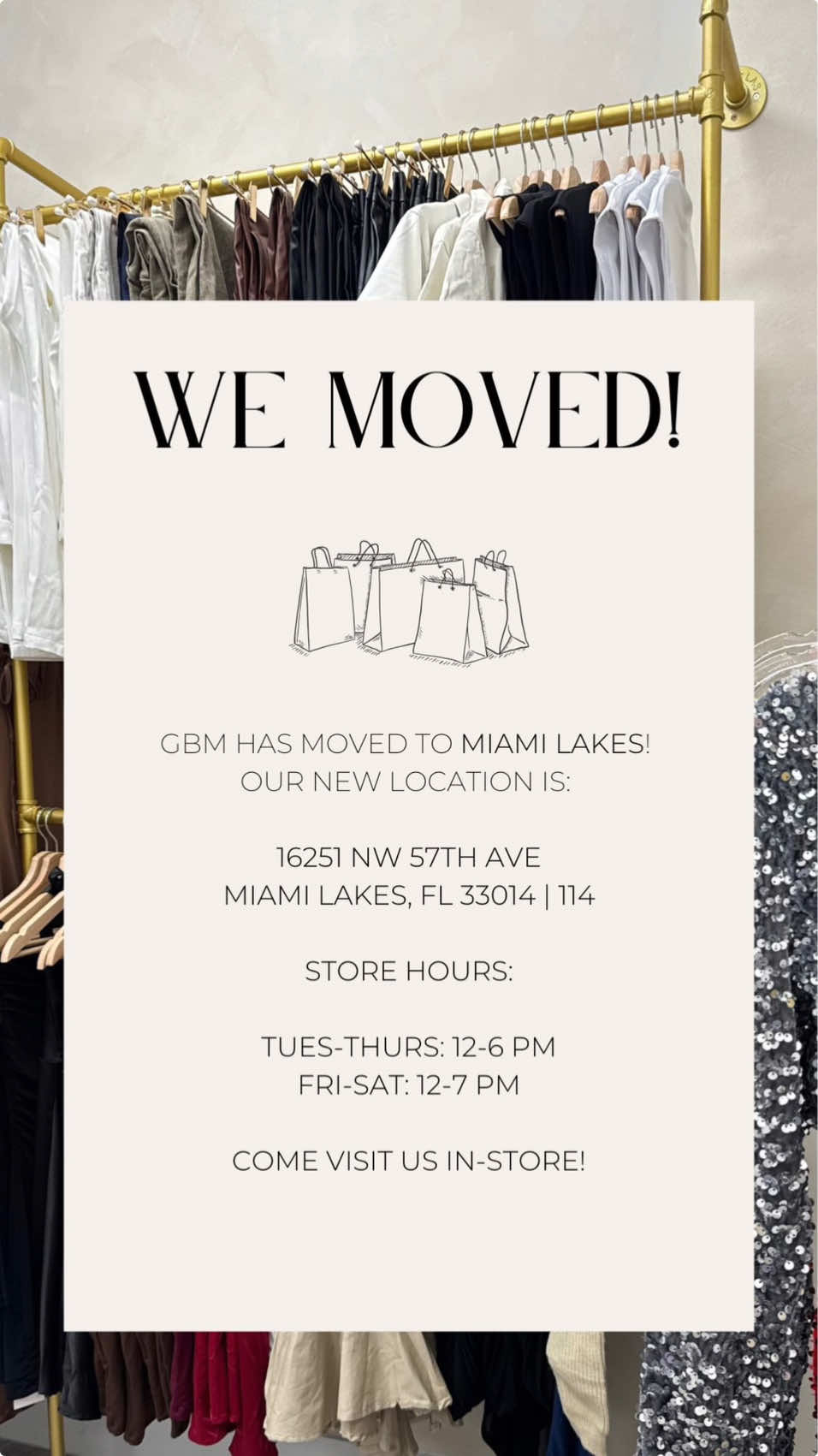 a step in the right direction 🥹✨📦 gbm has officially moved to a bigger space in a new city! #fyp #miamiboutique 