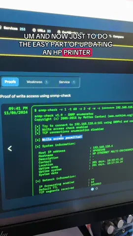 Im still trying to turn off SNMP on that printer smh HP #cybersecurity #secengineer #nodezero #greenscreen 