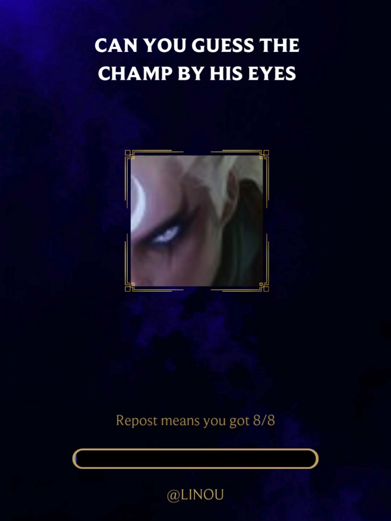 Can you guess the champ by his eyes part 5 #fyp #riotgames #leagueoflegends #pourtoi #karminecorp #lol #quizz #games #quiz