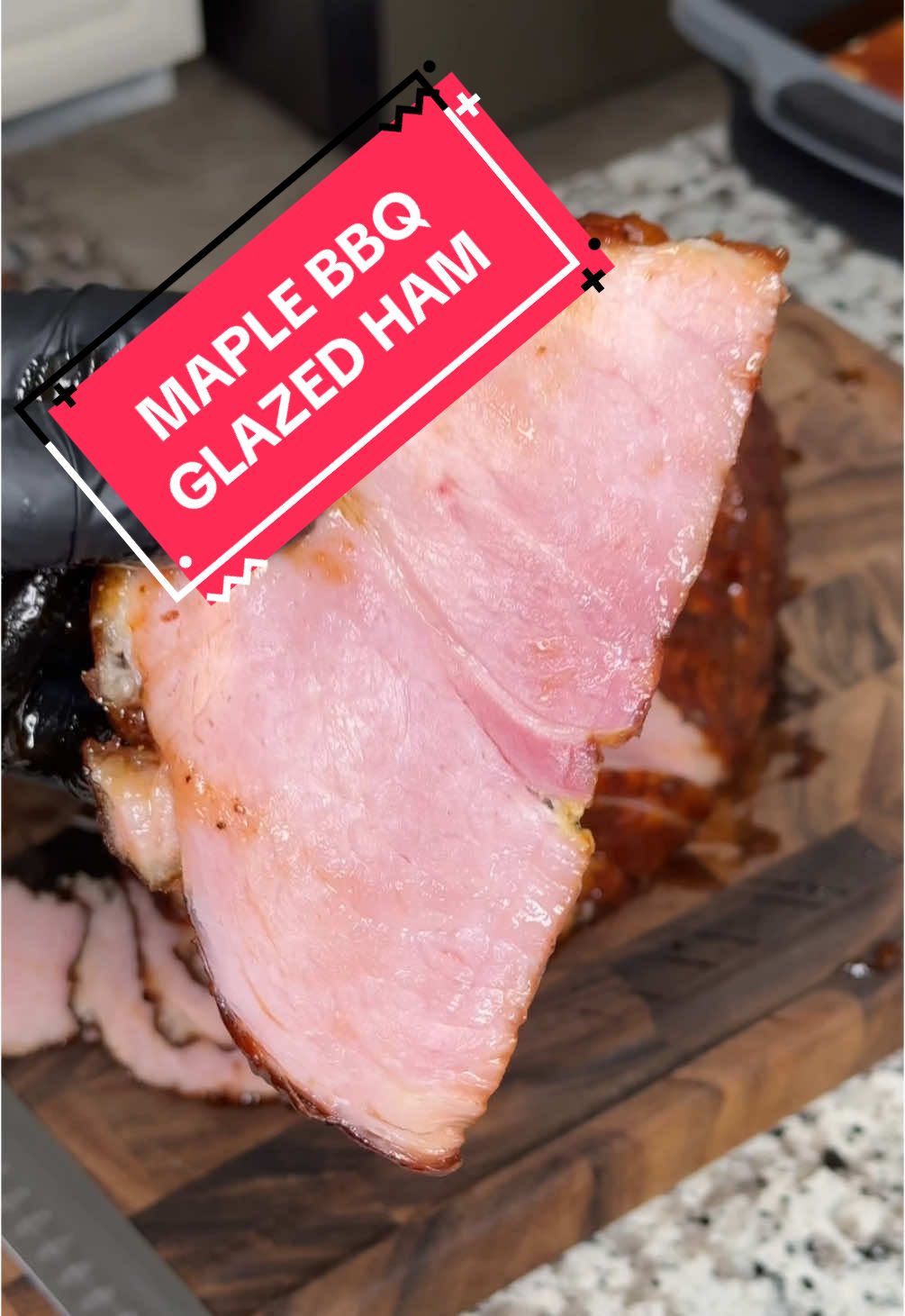 Maple BBQ Glazed Ham for Thanksgiving #bbqtiktok #smokedham #hamrecipe #bbq #thanksgiving 