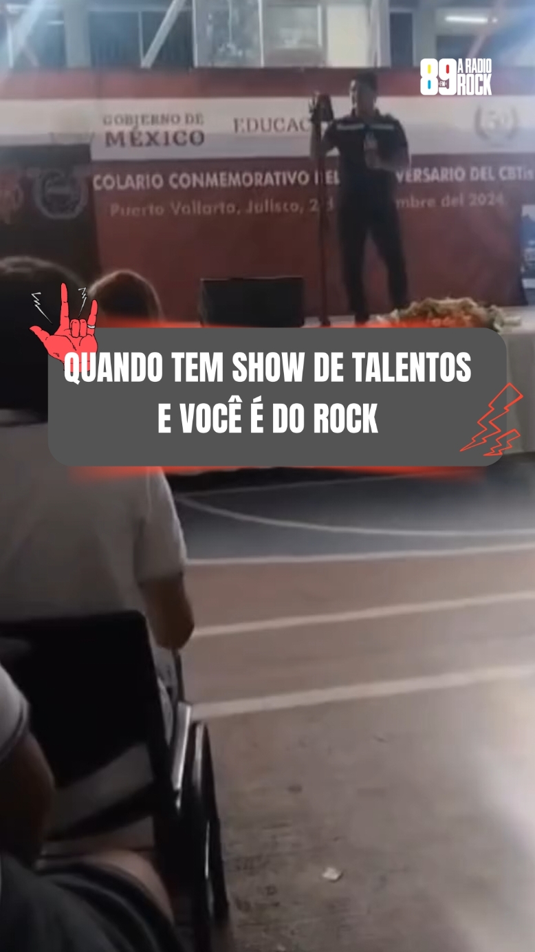 QUANDO TEM SHOW DE TALENTOS NA ESCOLA E VOCÊ É DO ROCK 🤘 Créditos: territoriorockargentina #89 #89fm #89fmaradiorock #aradiorock #radiorock #rock #vivaorock 