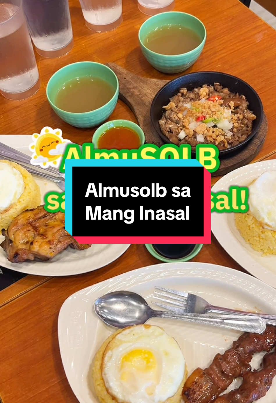 Ang saya ng umaga namin dito sa Mang Inasal! Sulit at nakakabusog ang bagong #AlmuSOLBsaMangInasal breakfast meals! 🍳✨  Perfect ito for the whole family, available dine-in, takeout, o delivery hanggang 11am lang! Kaya ano pang hinihintay niyo? Try na rin! 🥓🍗🍳 @Mang Inasal PH  #ILoveMangInasal #IhawSARAPandUnliSAYA #MomsJournalPH #MommyShasha #food #fyp #Foodie #manginasal 