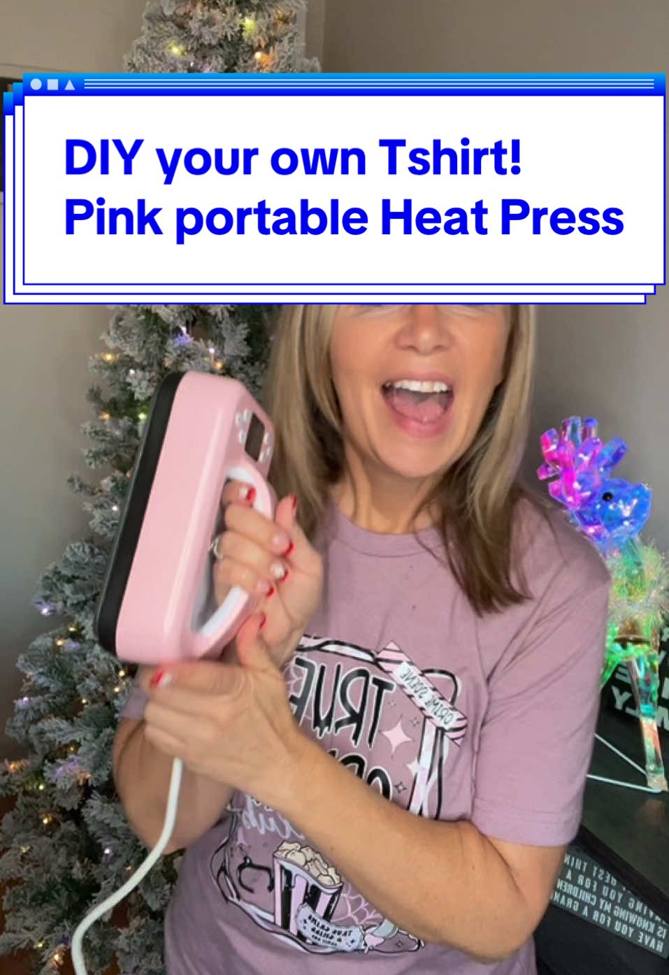 DIY has never been so easy. This portable heat press is so easy to use and now I can make my own Tshirts! Looking for a small heat press with good heating temperature within minutes? You found it…  #heatpress #pink #crafts #fyp #tshirt #tiktokshop #foryoupage #girlythings #cutethings #akeydiyheatpress #tiktokshopblackfriday #tiktokshopcybermonday #spotlightfinds #BFCM #portableheatpress #DIY #diytshirt #transferportal #tshirt #CapCut @Cheryl Ann @AKEYDIY Jumping Joy 