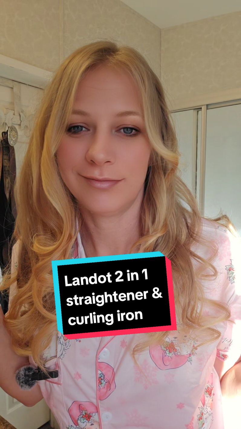 loving this new 2 in 1 straightener and curling iron from Landot. so easy to use and great for traveling #landothairtool #hairtools #ttsdelight #giftguide #tiktokshopcybermondaysale #tiktokshopblackfridaysale #tiktokshopcybermonday #tiktokshopblackfriday #2in1hairstraightenercurler 