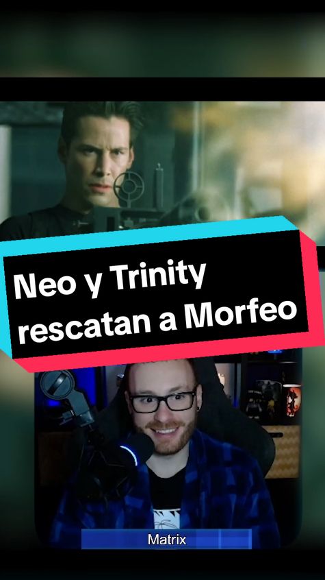 Neo y Trinity rescatan a Morfeo 🤩 Viendo Matrix doblaje latino en Directo 🖥️ #Anime #reaccion #matrix #twitch #stream 