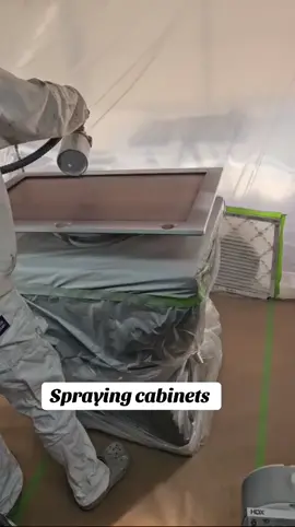 So satisfying to watch! #sprayingcabinets 