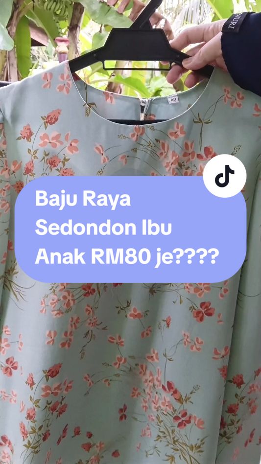 Cantik kan baju Raya sedondon ibu anak ni, dapat harga murah pulak tu. Sementara size semua masih ada ni beli terus senang🤭 #bajurayasedondonibuanak #bajurayasedondon #bajuraya #janjibestdeal 