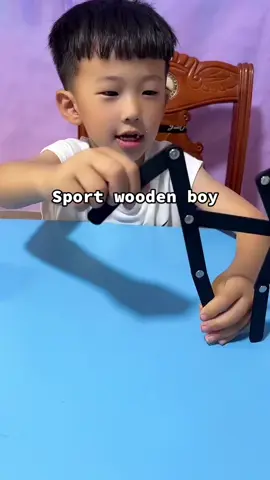 Tengok berapa lama masa dia habiskan 🤣#kidstoys #woodenman #woodentoy #sportwoodenman #toyforkids #fyp 