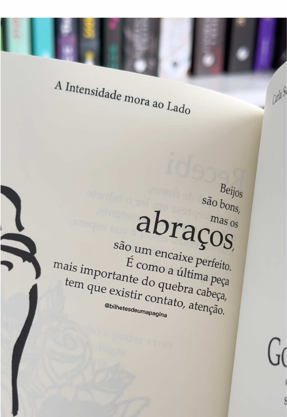 Livro: A intensidade mora ao lado #frasesparadedicar #livrosrecomendados #mensagenspositivas