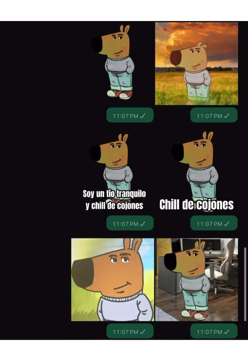 Nuevos stickers chill de cojones #meme #videoviral #chill #chilldecojones #tranquilo #tio #chillguy #memes