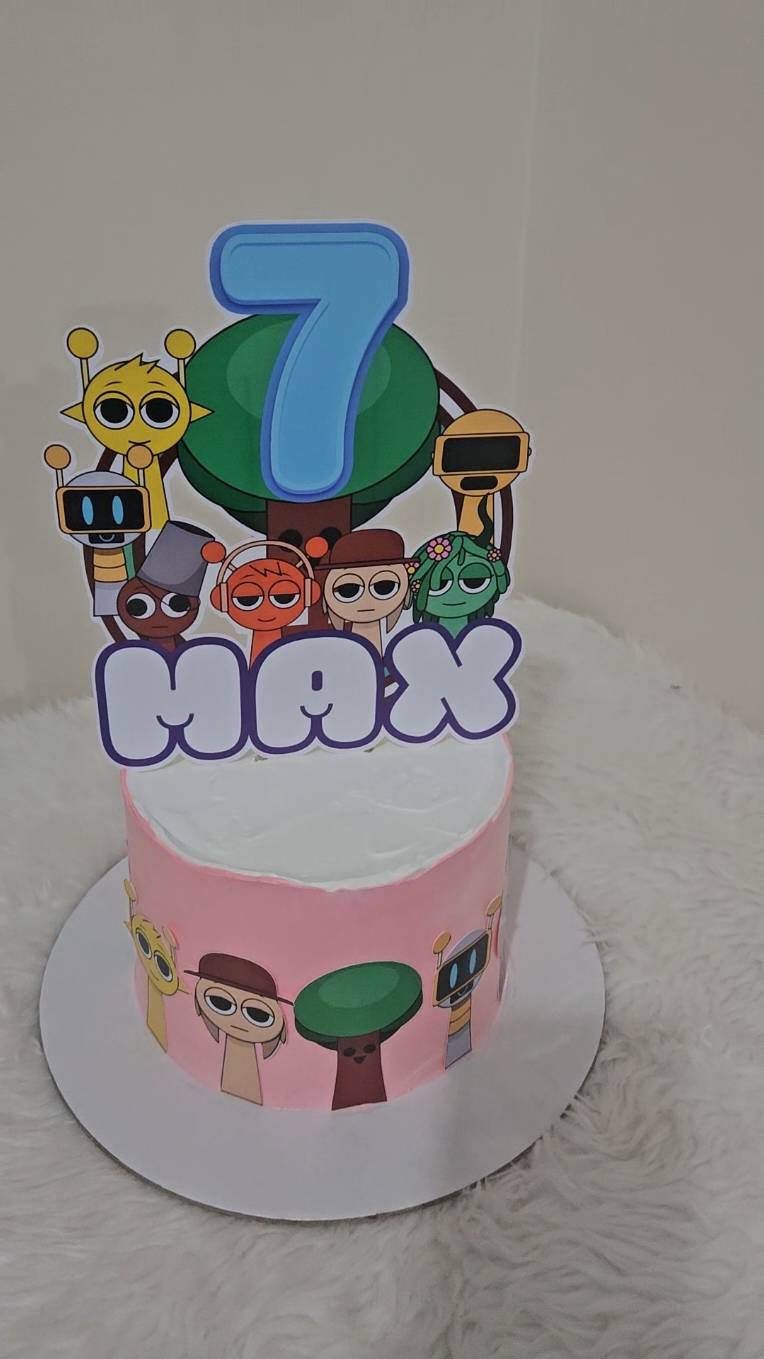 HAPPY 7th Birthday Max #jelsalilpatisserie  #sprunkithemedcake #Icingcake #moistchocolatecake 