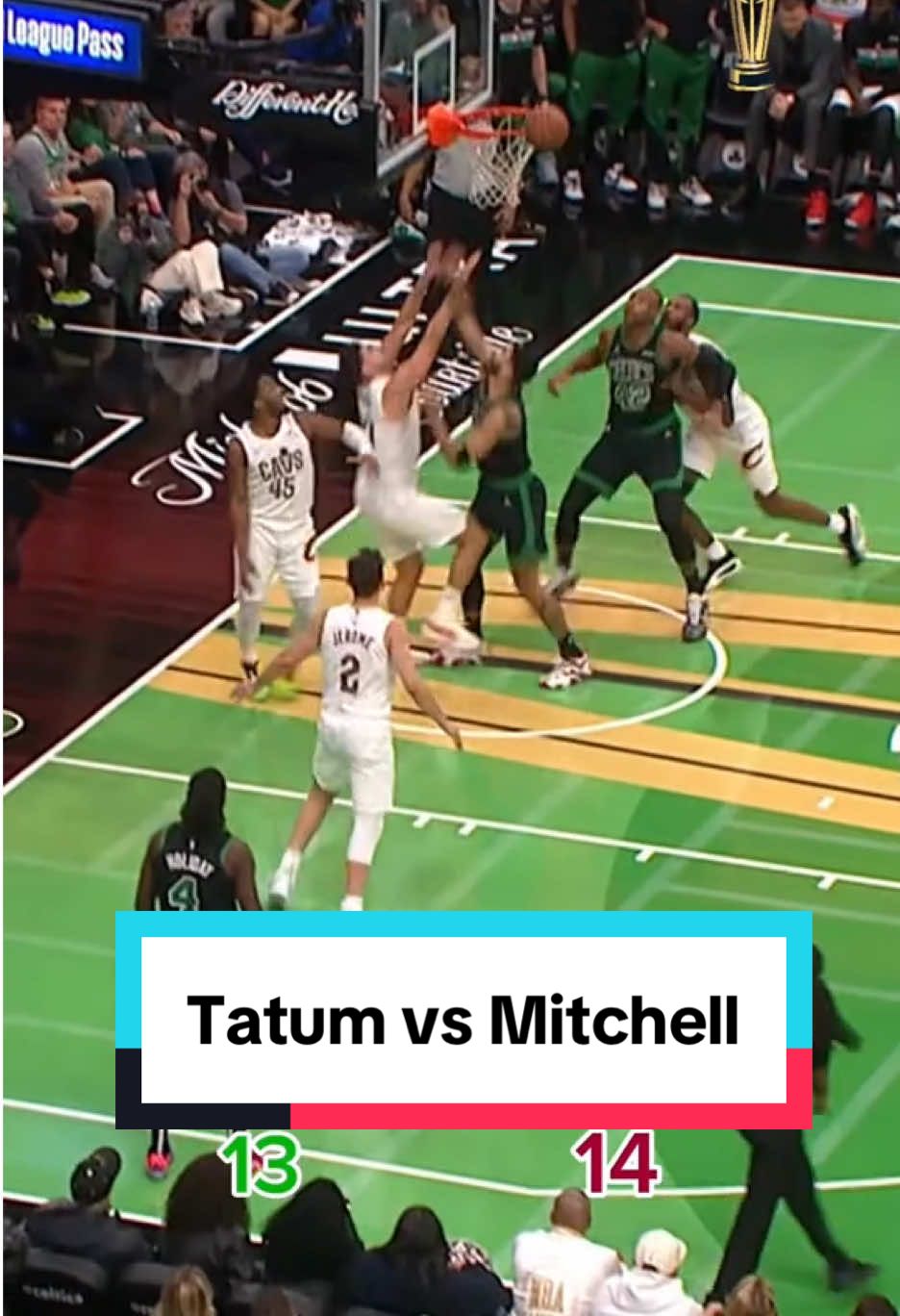 Épico duelo entre Tatum y Mitchell para quitarle el invicto a los Cavs. 🔥🏀✨ . . #NBA #TikTokDeportes #donovanmitchell #jaysontatum #bostonceltics #clevelandcavaliers 