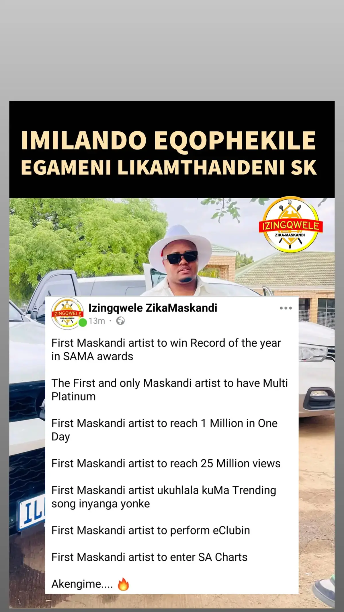 Imilando Eqophekile egameni likaMthandeni SK 《》 . . . . .   #izingqwelezikamaskanda #izingqwele  #impucuzeko  #impucuzeko2024 #impucuzekomaskandifestival #2024 #maskanditrendingsong #zulunation #maskandi #amabhinca #2024 