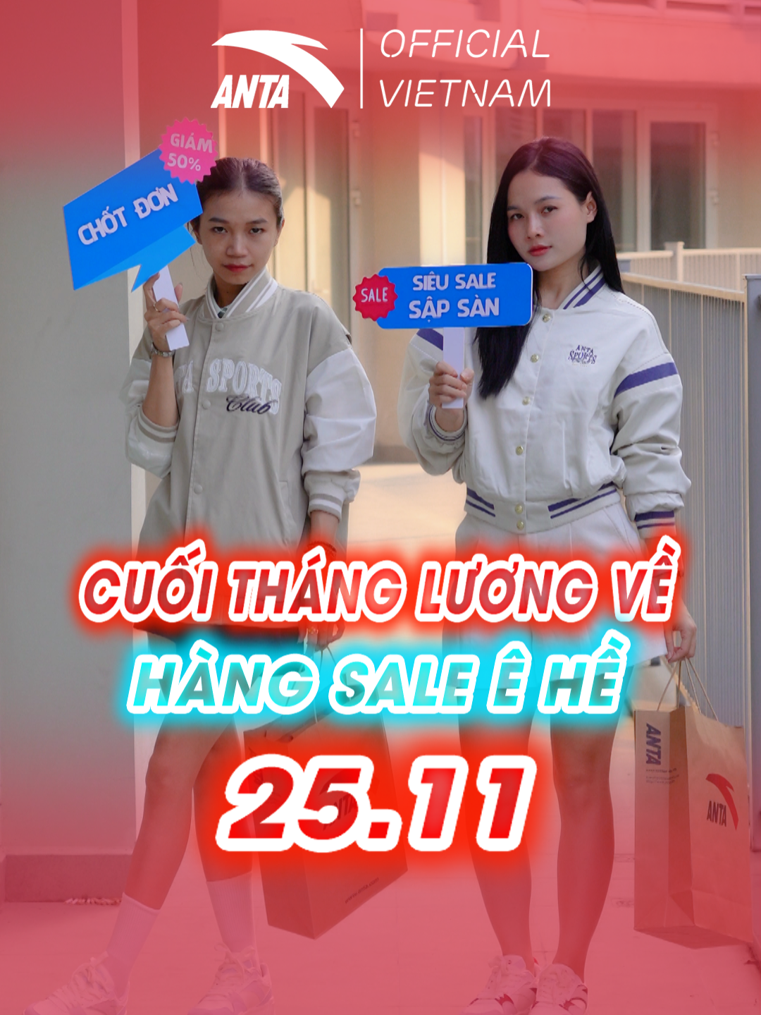 MEGA LIVE 25.11 x BLACK FRIDAY, sale up to 50%++ và đồng giá chỉ từ 5xx, có thêm vô vàn deal 1k nữa nha. Đăng kí ngay phiên live để không bỏ lỡ sự kiện này  #antasports #antavietnam #tiktoklive #saleluongve #blackfriday #muataitiktok