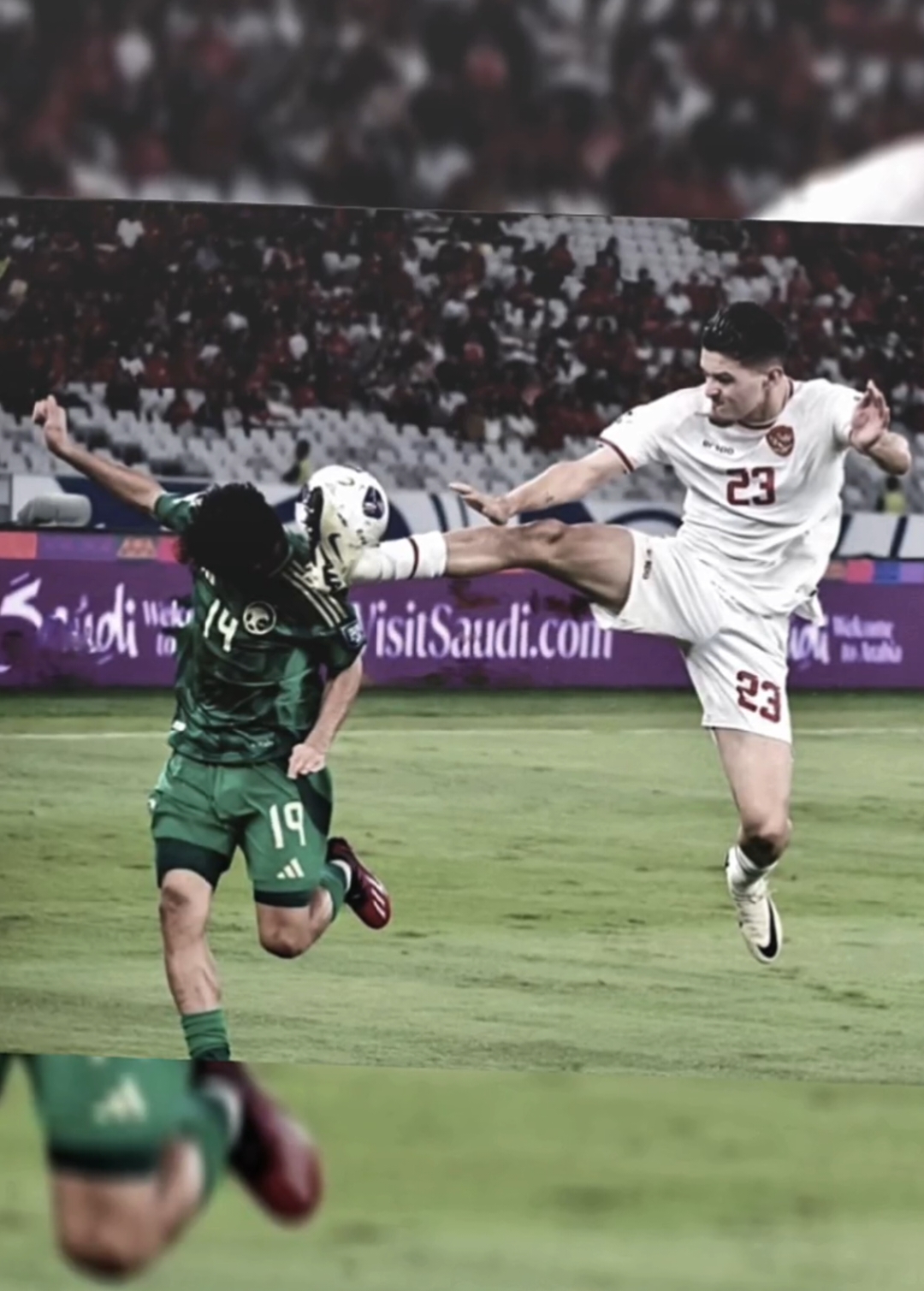 headshot tackle💀 #justinhubner #indonesia🇮🇩 #timnasindonesia #worldcupqualifiers #arabsaudi🇸🇦 #wolves #bibbzeditz 