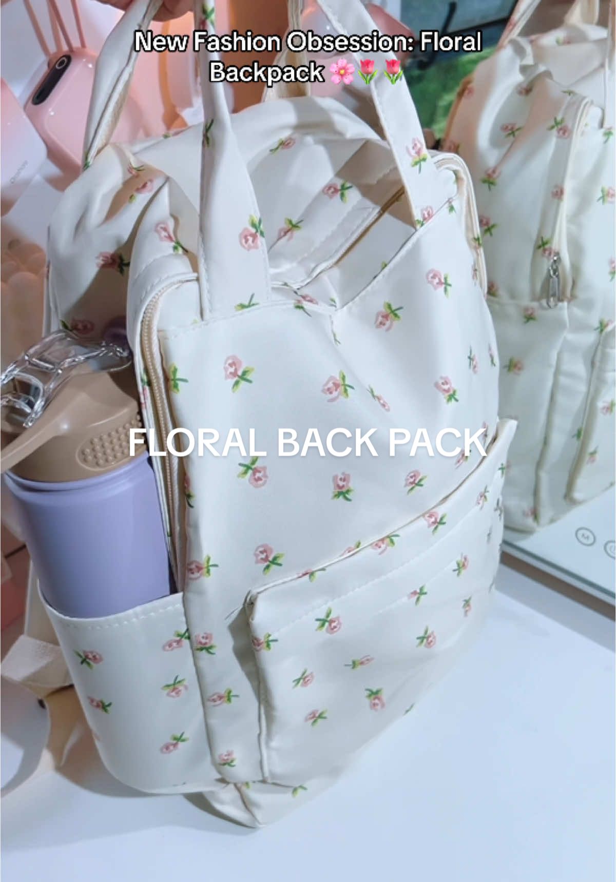 Cute & Floral 🌸🌷#floralbackpack #backpackfloral #cutebackpack #cutebackpackforstudents #backpack 