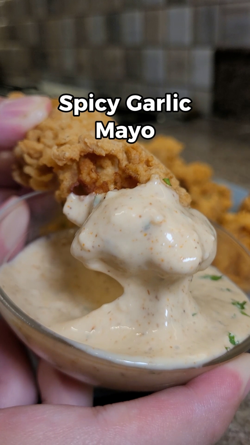 This Spicy Garlic Mayo is the unexpected duet you didn't know you needed this holiday season. Try it out with Chicken Tenders when you combine Lady's Choice Real Mayonnaise and Knorr Liquid Seasoning!  Ingredients: Dry Batter - 1 cup flour - 1 Tbsp chicken powder - 1/2 tsp chili powder - 1/2 tsp onion powder - 1/2 tsp white pepper - 1/2 tsp black pepper Wet Batter - 1/3 cup flour - 1/3 cup water - 1 egg  #fyp #chickentenders #mayonnaise #dip #EasyRecipe #cooking #FoodieTokPH #FoodTok #CruCooksKatchoo #ulamideas 