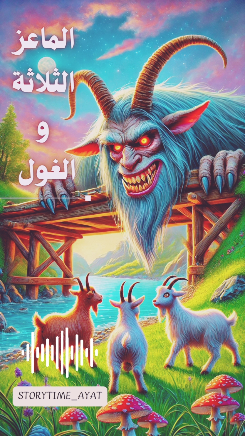 حدوتة الماعز الثلاثة و الغول 🐐🐐🐐 #storytelling #child  في يوم من الأيام، قررت ثلاثة ماعز شجعان عبور الجسر للوصول إلى المرعى الأخضر، لكن الغول المخيف كان في انتظارهم تحت الجسر! كيف ستتغلب الماعز الذكية على الغول وتحقق حلمها؟ اكتشفوا التفاصيل في هذه القصة الشيقة التي تعلم الأطفال الشجاعة والذكاء!