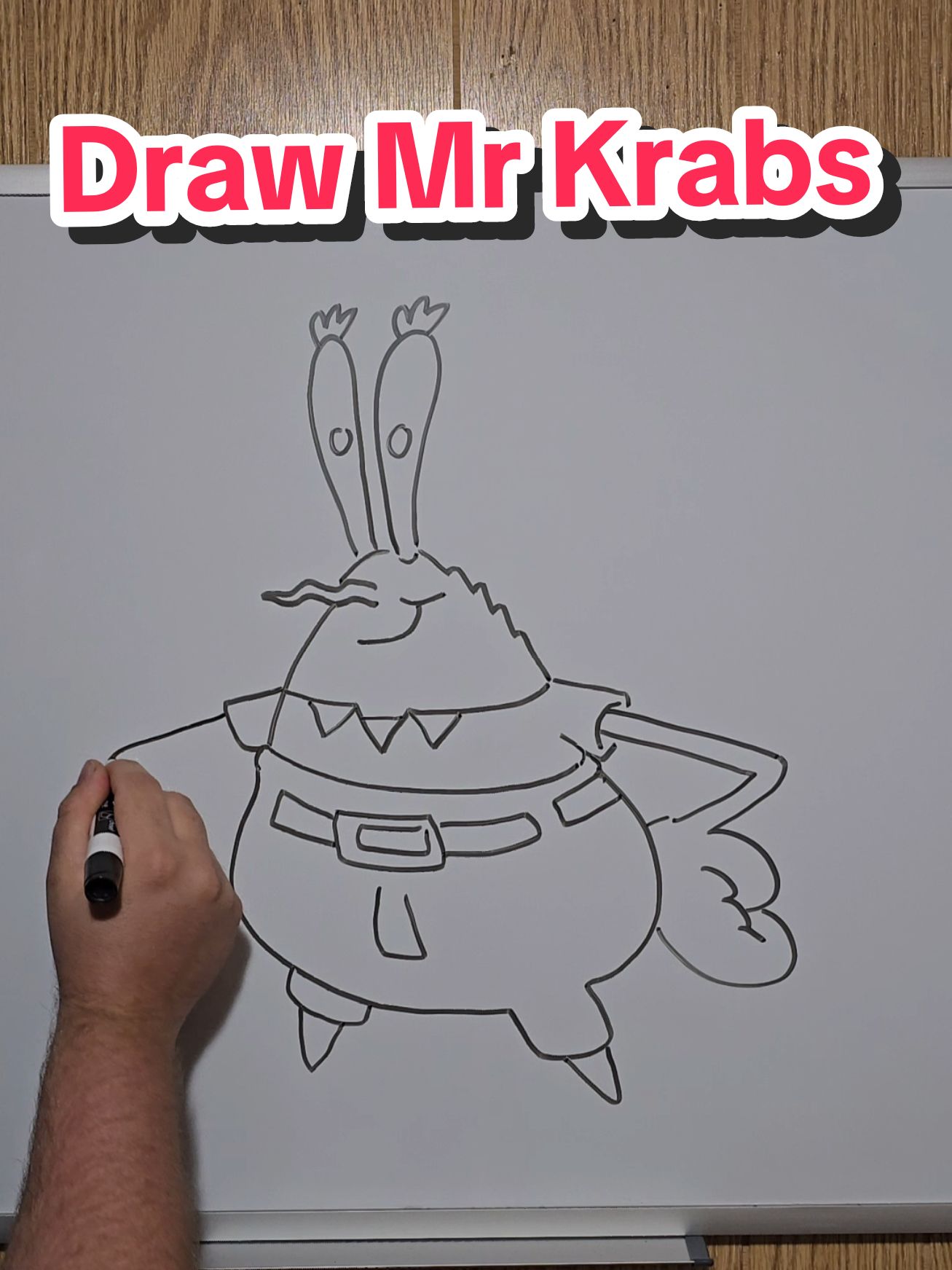 how to draw Mr Krabs