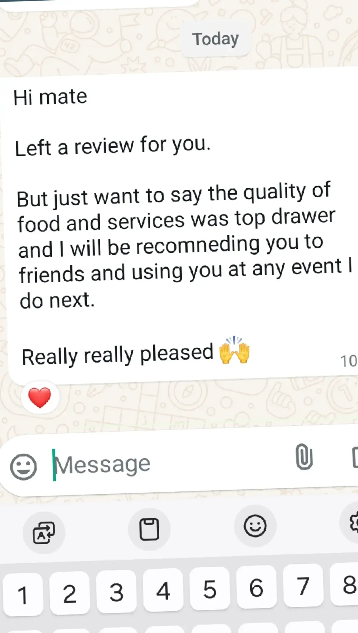 We love your feedback , good and bad. this is what makes us different. Since starting we have had some feedback which has pushed us forward on this journey from how cheesey the pizzas are, lack of toppings, speed of service and much more. We adapt and its fair to say.... WE HAVE THE BEST QUALITY, SERVICE AND LOVE IN OUR PORDUCT. Many would get down and give up. We didnt, we used that feedback to make the best event catering comany we could. We loved serving food for your Engagement party! here's to many more! that event was super fun and very local. Time for more pizza making for this week and to train staff up for the main event this winter wonderland!  #leedsfoodie #newopening #ceo #pizzabro #urbanfoods #pizzatime🍕 