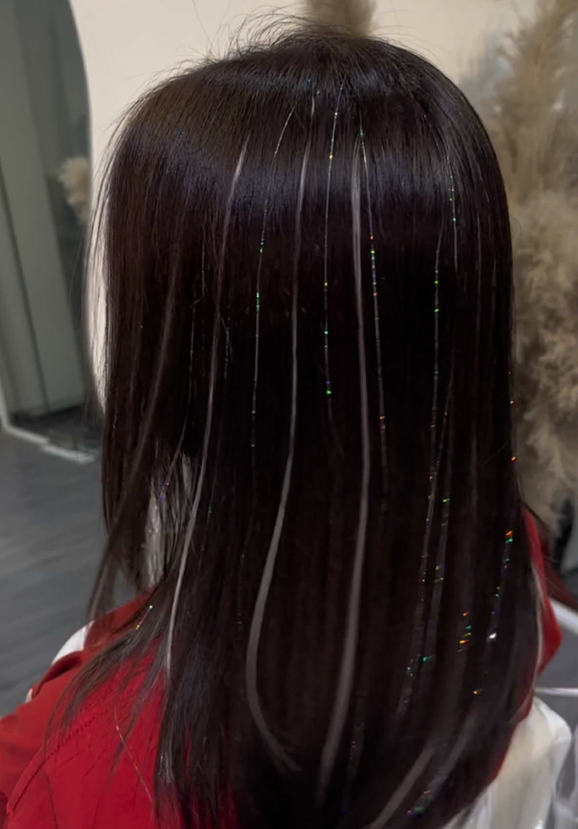 Nhuộm tặng nối light thì còn gì bằng #blingbling #tockimtuyen #blinghair #hairtinseltutorial #Tinsel #tinselhair 