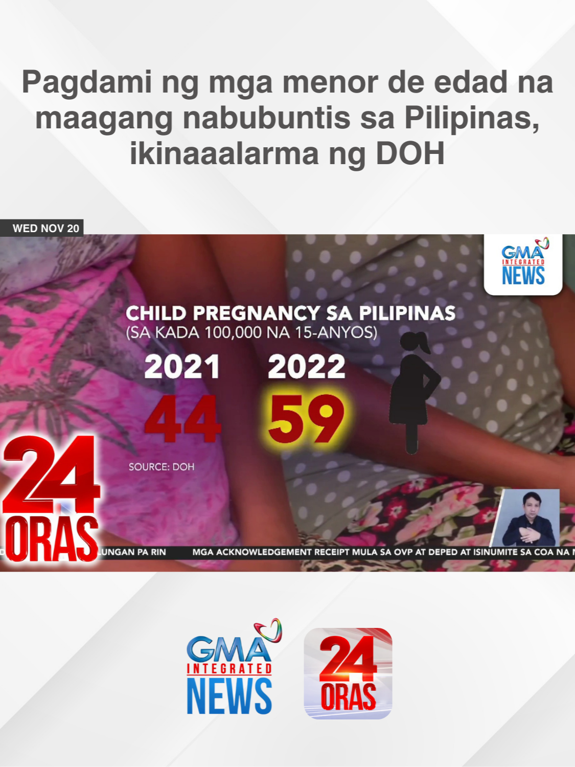 Ikinabahala ng Department of Health ang pagdami ng mga menor de edad sa Pilipinas na maagang nabubuntis. Isa sa mga nakikitang dahilan, ang exposure ng mga bata sa internet. | 24 Oras #BreakingNewsPH #GMAIntegratedNews #24Oras