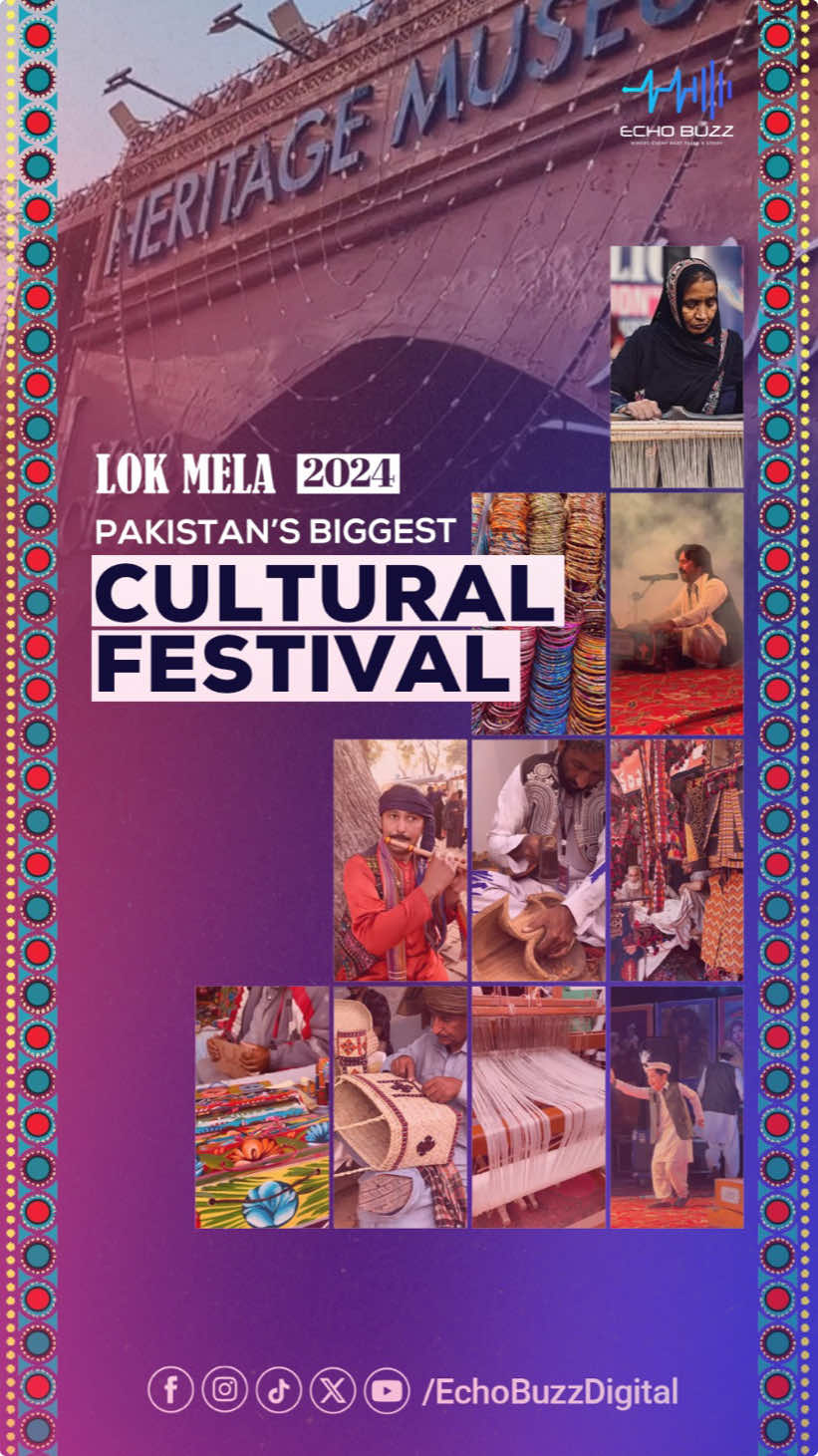 Highlights of LOK MELA 2024 Celebrating 50 years of Pakistan’s biggest Cultural Festival. LOK Mela  was more than a festival; it was was a true celebration of Pakistan’s soul, uniting culture, craftsmanship and heritage Lok Virsa, Islamabad | November 8-17, 2024.  #lokmela2024 #LokMela #LokVirsa #foryourpage #lokvirsaislamabad #festival #fyp #echobuzz #islamabad #pakistan 