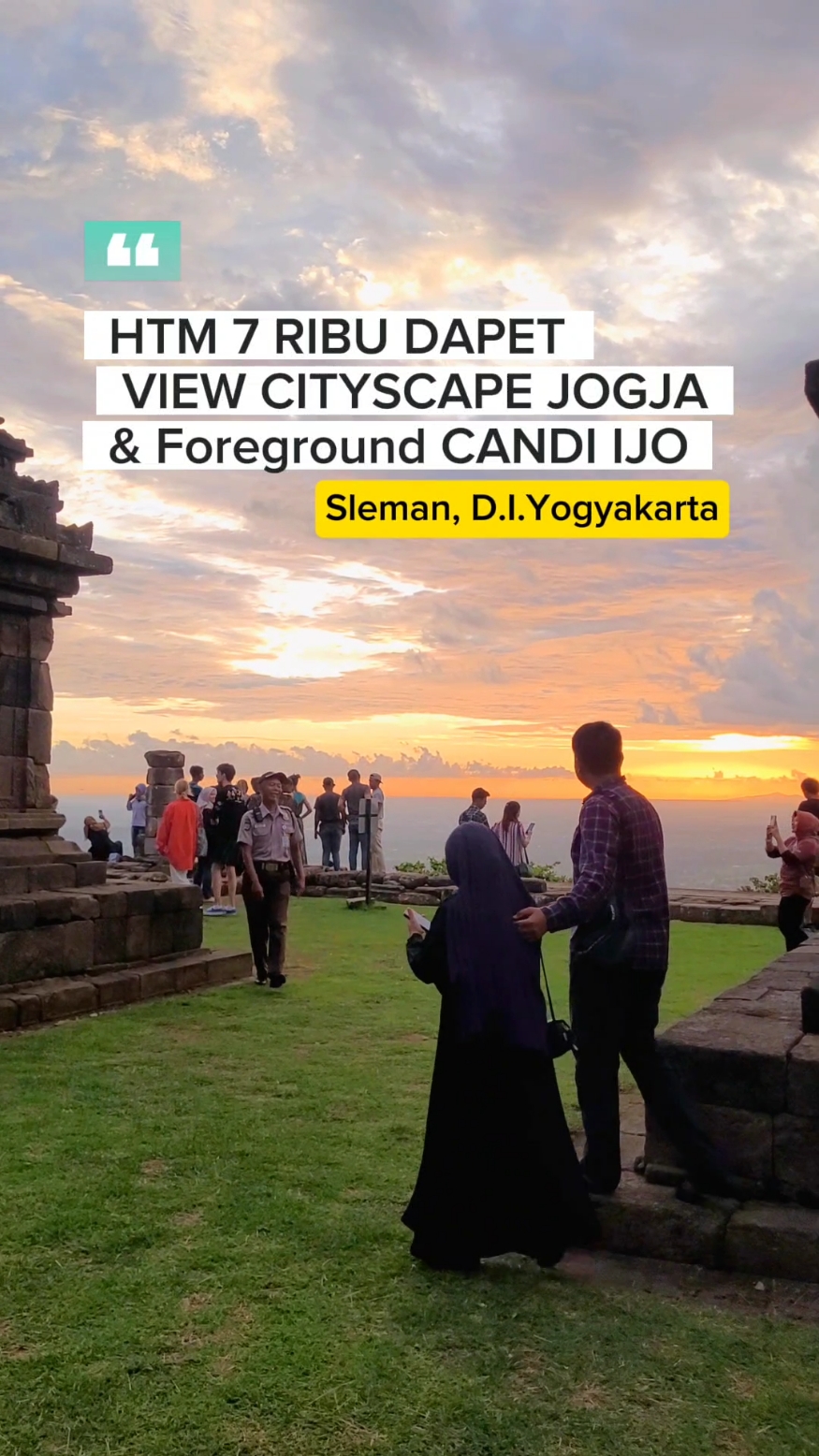 rekomendasi wisata sunset dan sore di Sleman, D.I. Yogyakarta namanya Candi Ijo, kamu dah pernah kesini? alamat: Nglengkong, Sambirejo, Prambanan, Sleman, DIY #wisatajogja #sunsetjogja #galerijogjajateng 